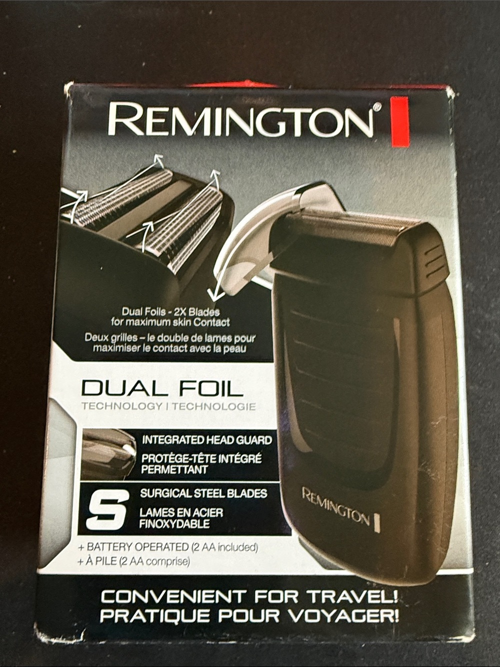 Remington Black Dual Foil Travel Shaver